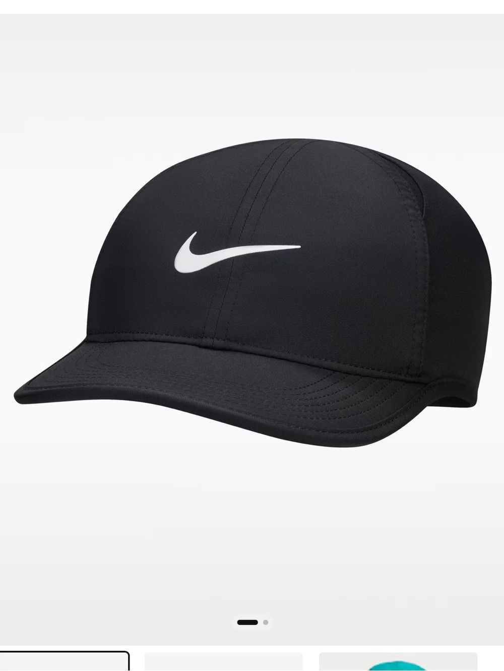 Nike Black Cap with White Swoosh